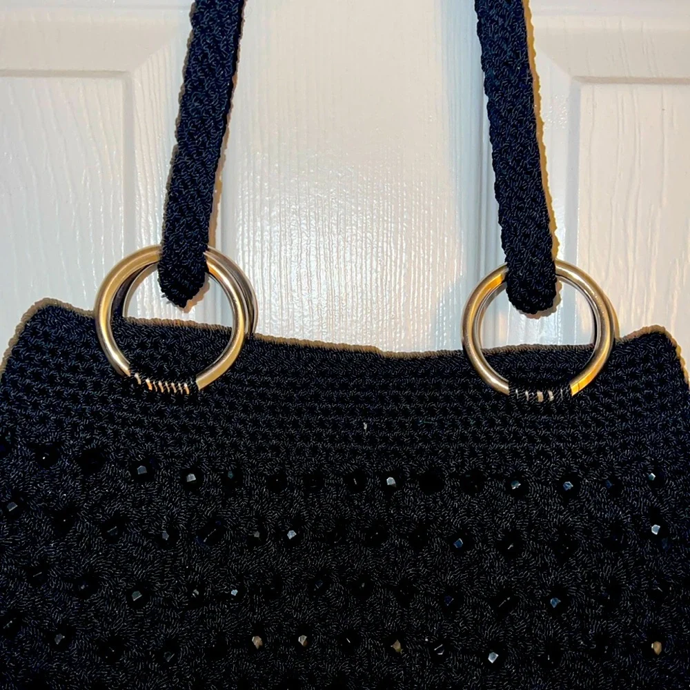 BEADED CROCHET VINTAGE BAG - Picture 3 of 11